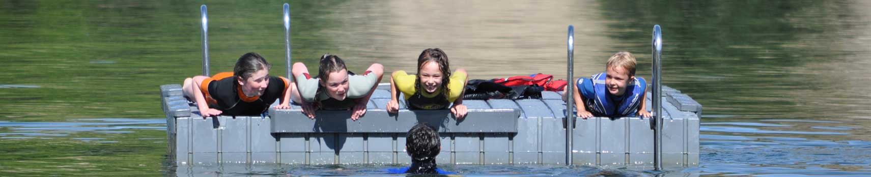 Swimming at Bannockburn Inlet, Cromwell, New Zealand
